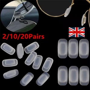 Eyeglass Nose Pads 2-20 Pairs Nose Pieces Replacement Square Rectangle Push - UK - Picture 1 of 26