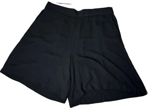 Halogen Women’s Black Silky Pull  Shorts Pockets High Rise Size 1x - Picture 1 of 9
