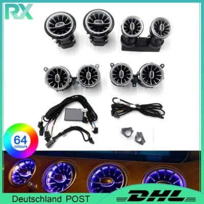 64 Farben Luftauslass Trim LED Umgebungslicht für Mercedes Benz E Klasse W213 - Bild 1 von 4