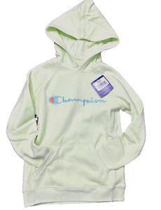 Champion Heritage Long Sleeve Hoodie Youth Size 8 Pullover Slash Pockets Green - Picture 1 of 4