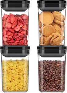 4 Pack Airtight Food Storage Container Set, BPA Free Kitchen Pantry Organization - Picture 1 of 7