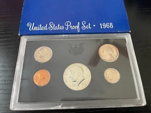 1968 US Proof Set 5 monete sigillo - Foto 1 di 2