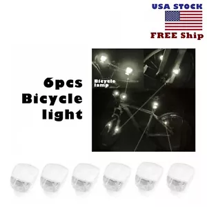 6ps LED Bicycle Bike Silicone Frog Flash Light Front Rear Safety Lamp White US - Picture 1 of 3