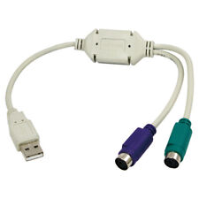 LogiLink AU0004A USB auf 2x PS/2 Buchse Maus Tastatur Konverter Kabel Adapter