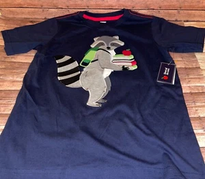 NWT Gymboree Head of the class short sleeve raccoon tee top shirt sz 8 - Picture 1 of 4