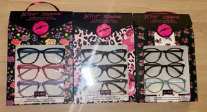 Nuevo Betsey Johnson 9 Pares Gafas de Lectura Lectores Azul Negro Rosa +1.50 - Imagen 1 de 4