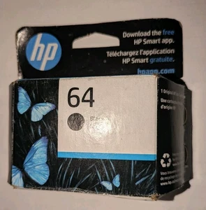 HP Genuine Original Printer Ink 64 Black Expiration 11/ 2024 - Picture 1 of 2