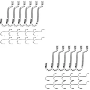 Set 2 Ganci in Filo di Ferro Ganci Decorativi per Appendere Peg Board Utility - Foto 1 di 12