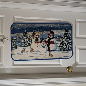 Festlicher Schneemann Winter Teppich/Matte 32 x 14 ca. - Bild 1 von 4