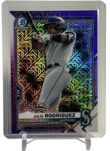 Julio Rodríguez 2021 Bowman Chrome Mojo Purple Refractor #BCP-231 – Mariners NR! - Bild 1 von 5