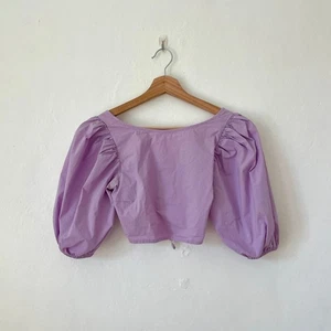 Djerf Avenue – Purple Open Back Cropped Cotton Candy Top Size XS - Picture 1 of 12