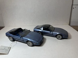 2 Franklin Mint 1984 Chevrolet Corvette Variations 1:24 Diecast (READ) - Picture 1 of 15