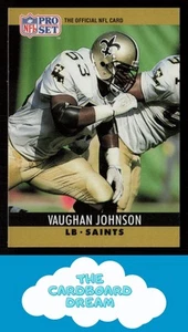 Vaughan Johnson 1990 Pro Set #215 New Orleans Saints - Picture 1 of 2