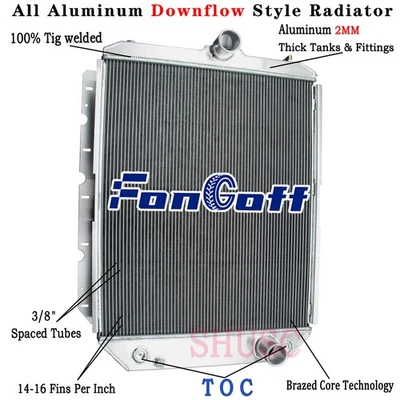 For International 2300 3000 3600 3800 4900 3 Row Radiator 493367C2 493367C3 Foto 1 de 4