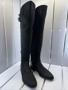 Botas River Island con hebilla hasta la rodilla, paneles traseros elásticos, absolutamente encantadoras - Imagen 1 de 23