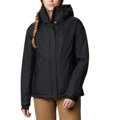 COLUMBIA Last Tracks Insulated Hooded Jacket Women S Black Omni-Heat Outdoor  - Image 1 of 4