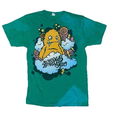 Y2K OG Scary Kids Scaring Kids Monster Green T-Shirt Small Used Sun Faded - Image 1 of 4