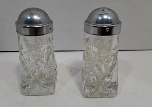 Vintage Anchor Hocking Star of David Salt & Pepper shakers Domed top - Bild 1 von 9
