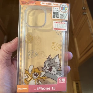 Ingrem iPhone 15 Case Disney Clear Pop Tom and Jerry from Japan - Picture 1 of 6