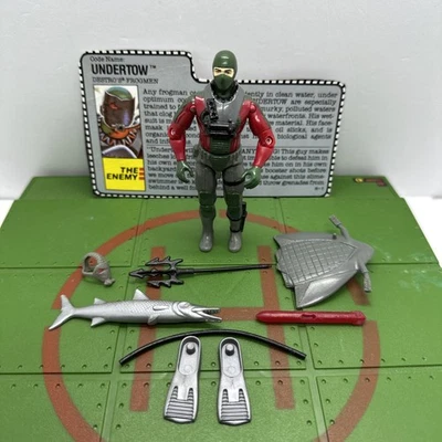 Gi Joe Cobra Undertow Complete w/File card 1990 ARAH Hasbro New O-Ring - Image 1 of 4