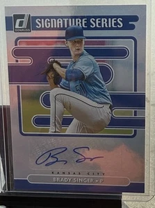 Brady Singer Auto 2021 Donruss Signature Series – Royals Pitcher – On-Card - Picture 1 of 2