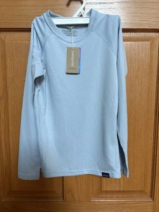 Patagonia Kids Capilene Base Layer Mid weight Crew Long Slv Steam Blue Sz S NWT - Picture 1 of 3