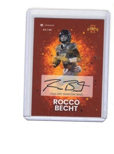 2024 ONIT ROCCO BECHT AUTOGRAPH 49/80 IOWA STATE CYCLONES - Picture 1 of 2