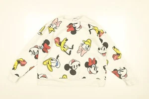 Disney Damen Pullover Sweatshirt weiß geometrisch Baumwolle Größe M Pulli - Micke - Bild 1 von 10