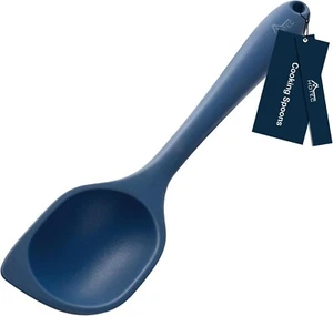 Large Kitchen Solid Spoons, Heat Resistant Silicone Cooking Spoon Spatula for Mi - Picture 1 of 5