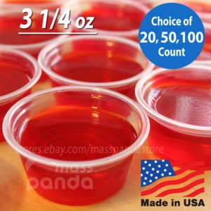 3.25 oz Dart Medium Jelly Gelatin Shot Disposable Clear Plastic Portion Cups - Picture 1 of 5