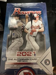 AUF LAGER 2021 Bowman Baseball Factory Sealed HTA Hobby Box free shipping - Bild 1 von 1