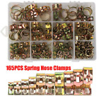 165PCS Zinc Plated Spring Hose Pipe Clamp Air Clip Clamp 6-22mm 10 Sizes