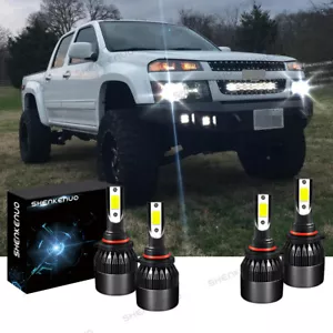For 2004-2012 Car Colorado GMC Canyon 4x LED Headlight Bulb Hi Low Beam Kit CL - Picture 1 of 12