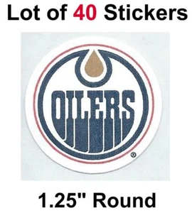 (HCW) Edmonton Oilers Lot of 40 NHL Logo Stickers - 1.25" Round x 40 - Picture 1 of 1