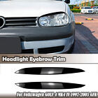 For Volkswagen Golf 4 Mk4 Iv 1997-05 Gfk Car Front Headlight Eyebrow Trim Black