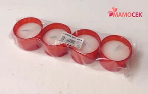 CERO Lumino votivo 4 pezzi rosso 5.5 cm h 3.5 candela patrono cimitero defunti - Foto 1 di 1