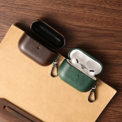 Luxury Leather Earphones Case For Apple AirPods 2/3/4 Gen Pro2 Shockproof Cover - Image 1 of 4