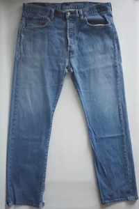 Jeans uomo Levis Strauss & Co 501 gamba dritta blu denim W38 L32 ottime condizioni - Foto 1 di 11