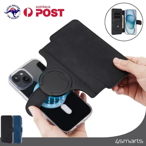 For iPhone 11 12 13 14 15 16 Pro Max Leather Detachable Flip Wallet Case Cover - Picture 1 of 15