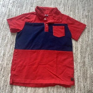 Jeanie and Jack little boys size 7 red and navy blue polo - Picture 1 of 3