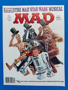 1978 MAD Magazine December No. 203 Star Wars Musical Parody NM Beautiful Cover - Picture 1 of 3