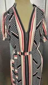Almost Famous Broadway Costume Piece-Vintage Chevron Stripe Dress Size Small - Picture 1 of 9