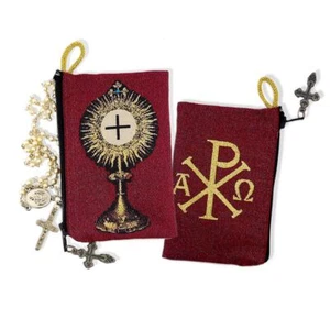 Blessed Sacrament Monstrance, Tapestry Rosary Pouch Case - Picture 1 of 1