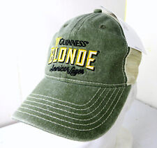 Guinness Blonde American Lager Snap Back Hat Olive Stone Beer NWT - Item # i3027