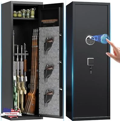 Caja fuerte para pistola de rifle de huellas dactilares, 10-15 cajas fuertes para rifle y pistolas domésticas con alarma Foto 1 de 4