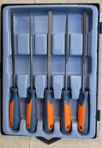 Ensemble de 5 mini limes, râpes à bois assorties en acier avec son boitier - Imagen 1 de 2