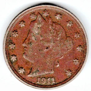 1911 Liberty Nickel in VERY FINE condition ~ PLEASE SEE THE SCAN stk D44 - Picture 1 of 5
