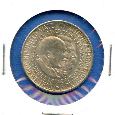 1954 S GW Carver Booker T Washington Silver Half Dollar #95 BU Uncirculated Coin Cover