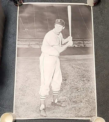 Póster vintage Stan Musial en blanco y negro 25,5 x 37,5 Cardenales JWK Deportes Salón de la fama raro Foto 1 de 4