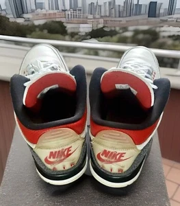 AIR JORDAN 3 RETRO 2020” DENIM RED GREY-CEMENT/BLACK/WHITE/RED MENS SIZE 11 - Picture 1 of 8